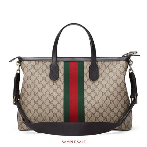 borsa shopping gucci nera in tessuto gg supreme con web|GUCCI: Gucci borsa a tracolla in tessuto GG .